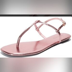 Project Cloud Memory Foam Pink Metallic Women's Sandals Size 6